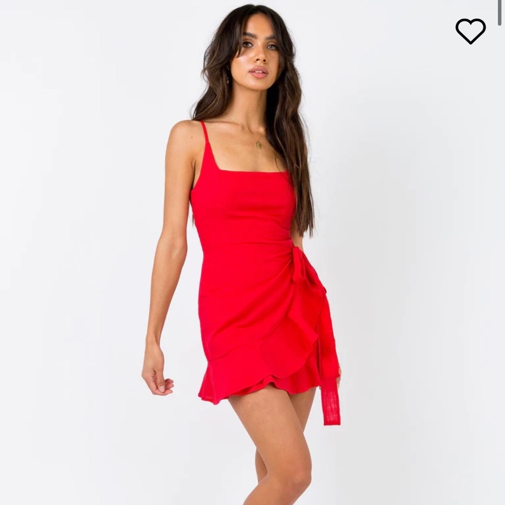 Princess Polly LOVE LANE MINI DRESS RED